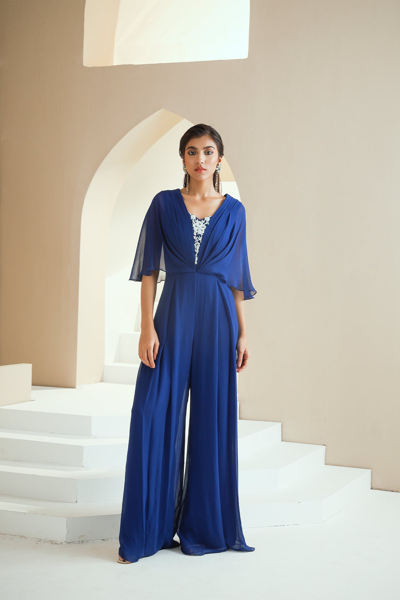 Electric Blue jumpsuit – SeemaThukral - Main Image